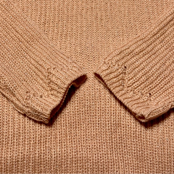St. John’s Bay Soft Pink Sweater with Metallic Thread Detail - Picture 5 of 7